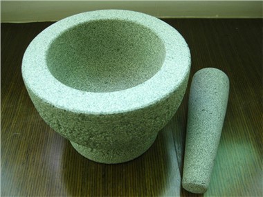 Mörser- und Stößel-Set aus Granitstein